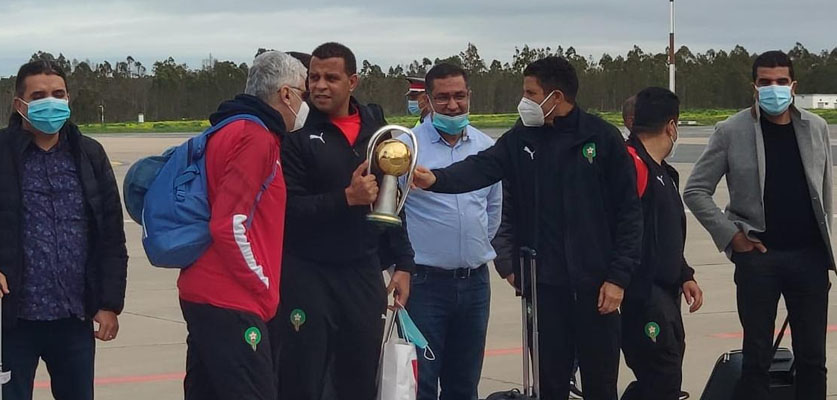 المنتخب الوطني للاعبين المحليين يصل للمغرب بعد تتويجه بلقب "الشان"