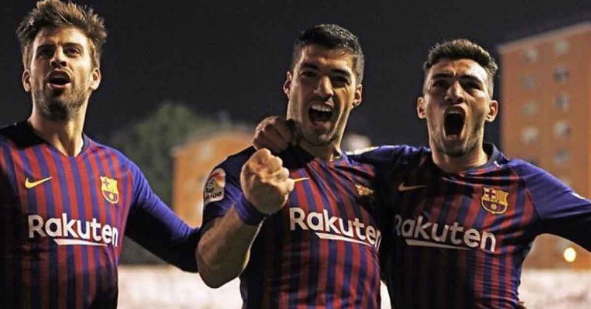 سواريز ينقذ برشلونة من فخ فاليكانو ويقود برشلونة للفوز