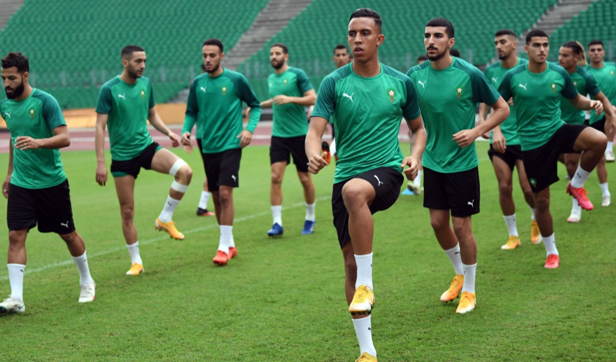 المنتخب المغربي يجري آخر حصة تدريبية قبل مباراته ضد منتخب إفريقيا الوسطى