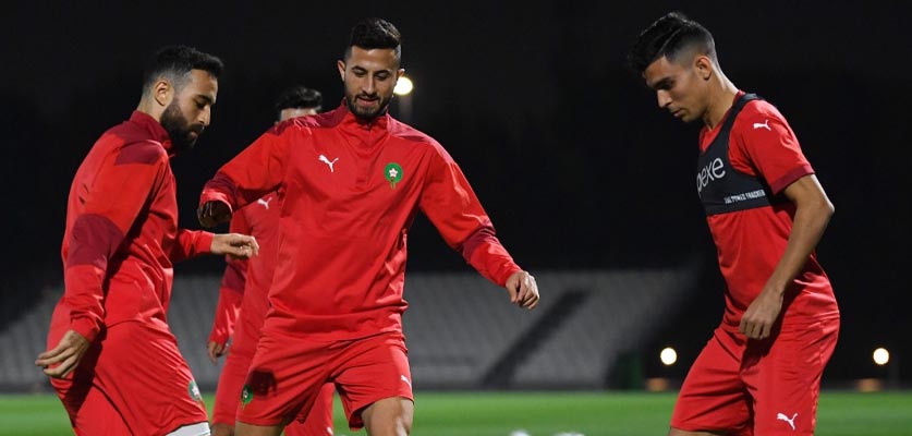 المنتخب المغربي يواصل استعداده قبل مواجهة فلسطين
