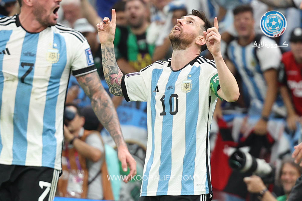 ميسي يقود الأرجنتين لتحقيق فوز ثمين على المكسيك في ثاني مباراة له بالمونديال